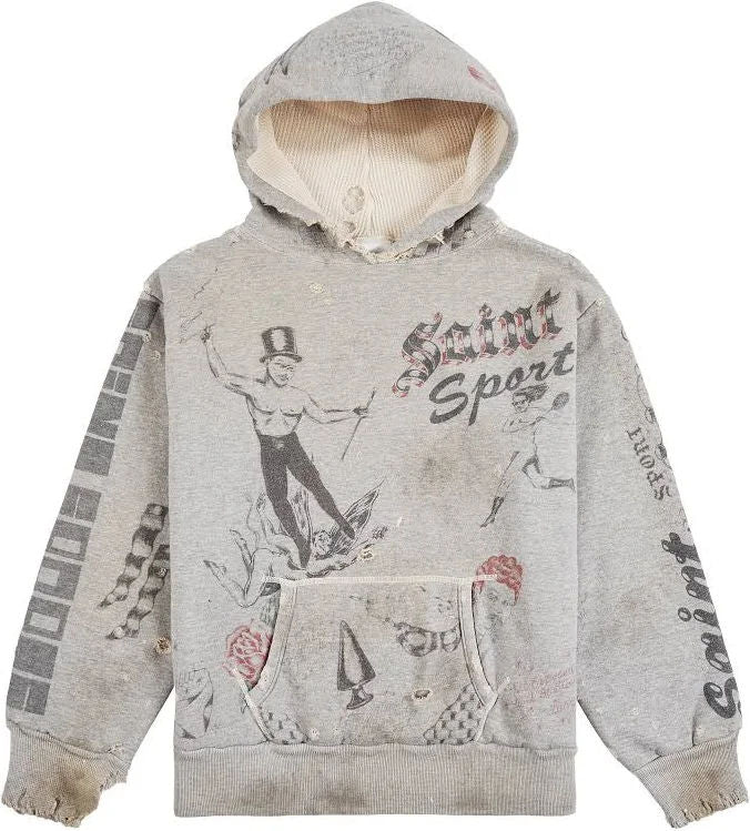 Saint Michael x Alexis Ross Drawing Hoodie Silver