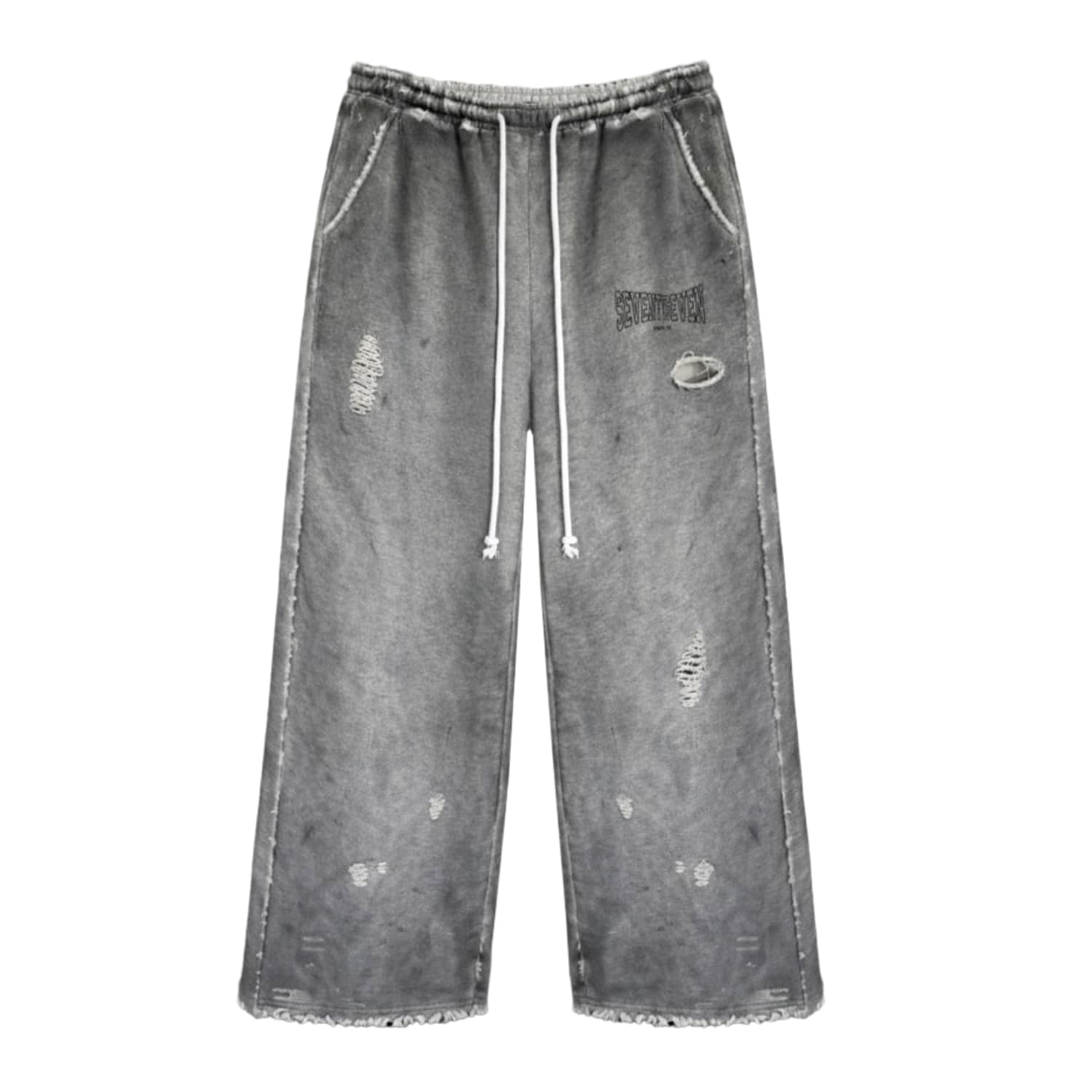 77 Studios Sparring Club Distressed Sweatpants Grey