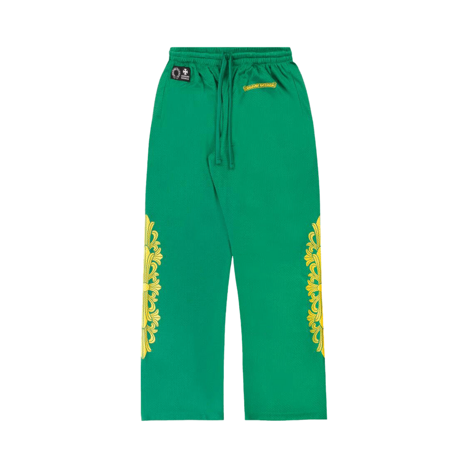 Chrome Hearts Floral Mesh Jersey Pants 'Green/Gold'