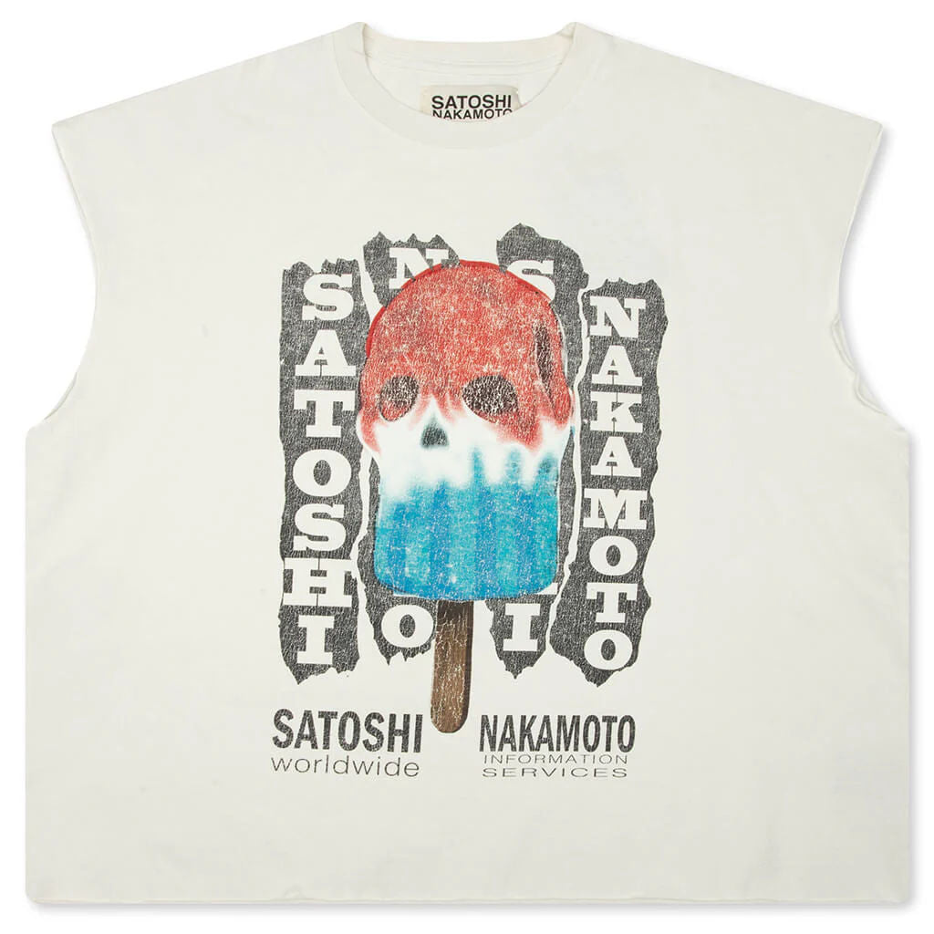 Satoshi Nakamoto Info Services Tee Vintage White
