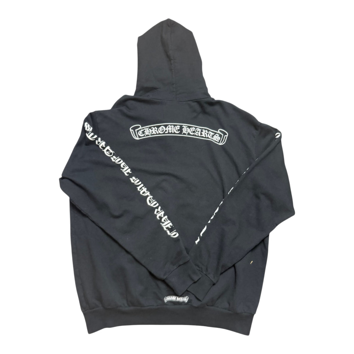 Chrome Hearts Scroll Logo FU Zip Up Hoodie Black - Like New