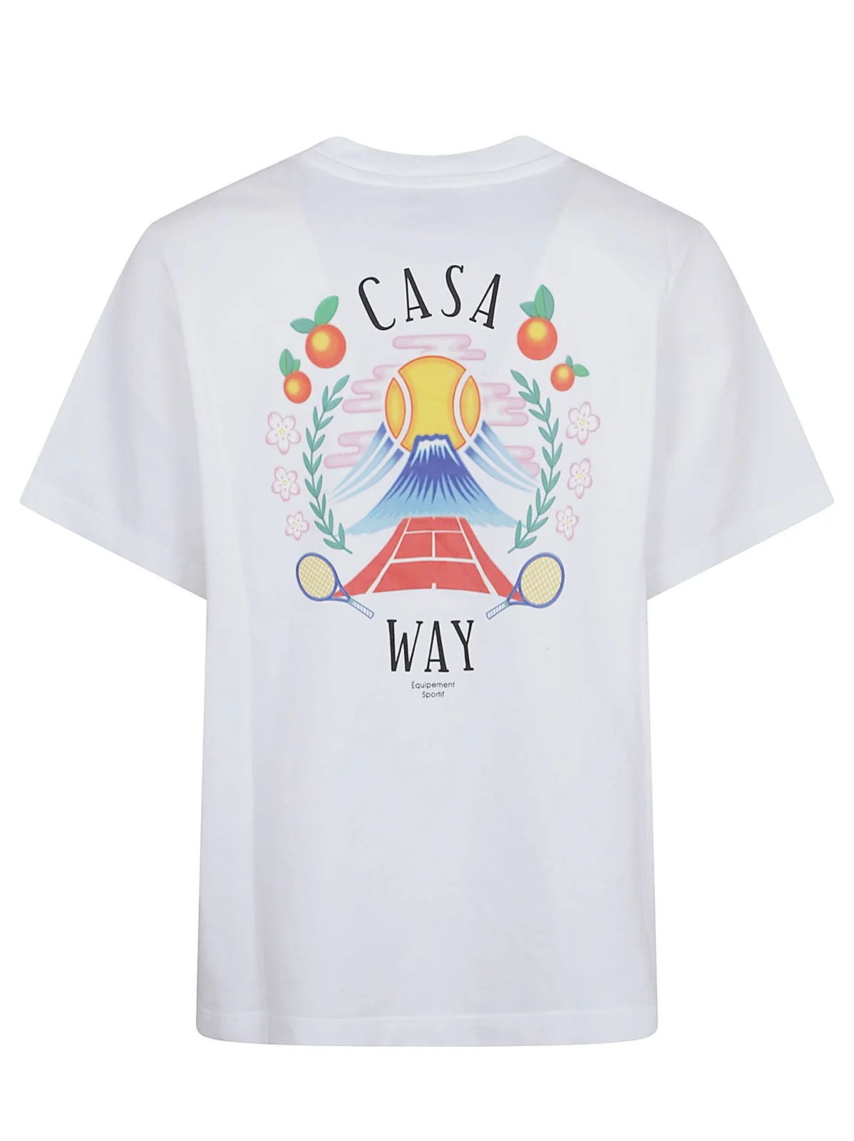 Casablanca Way Mountain Short Sleeve T-Shirt White