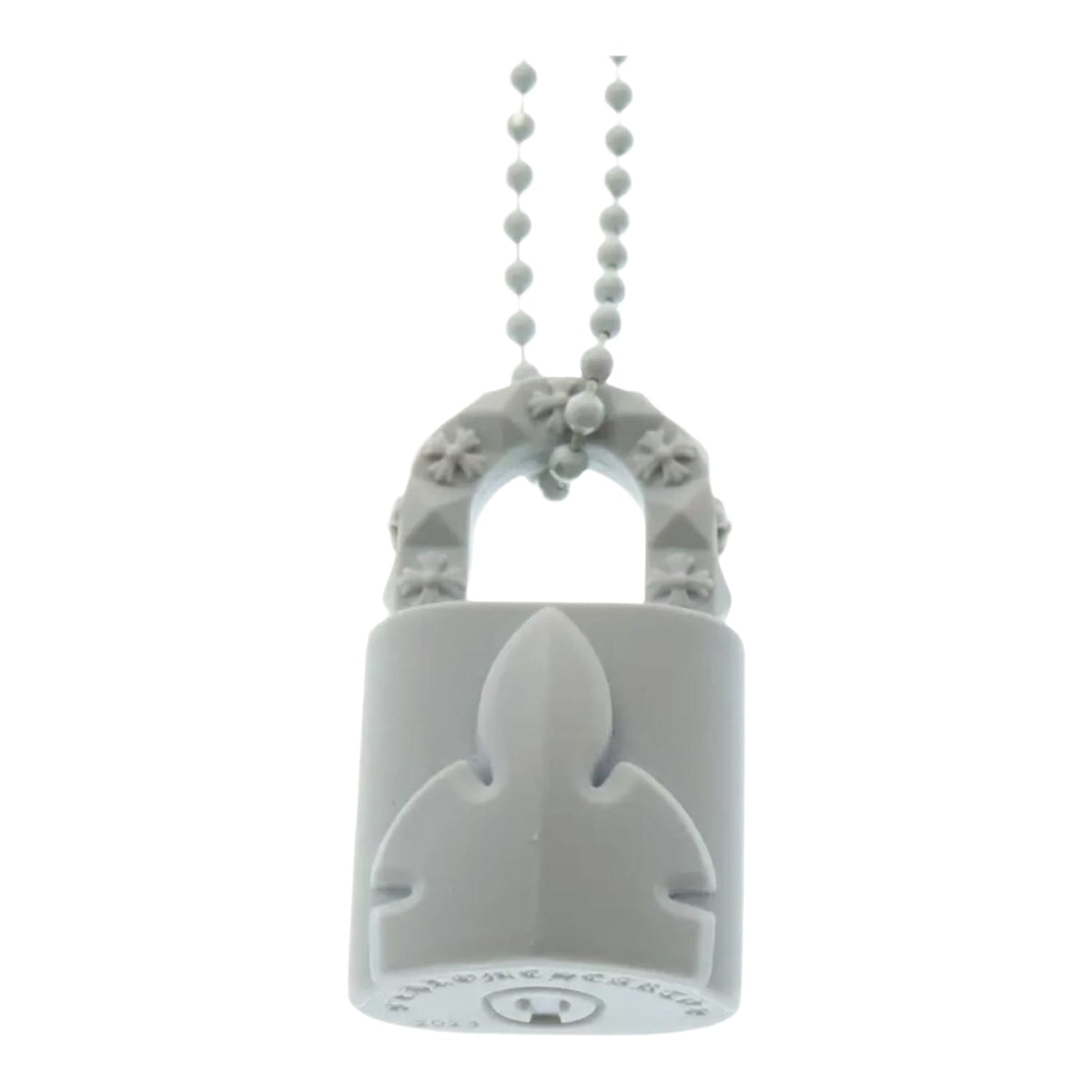 Chrome Hearts Silichrome White Lock Necklace