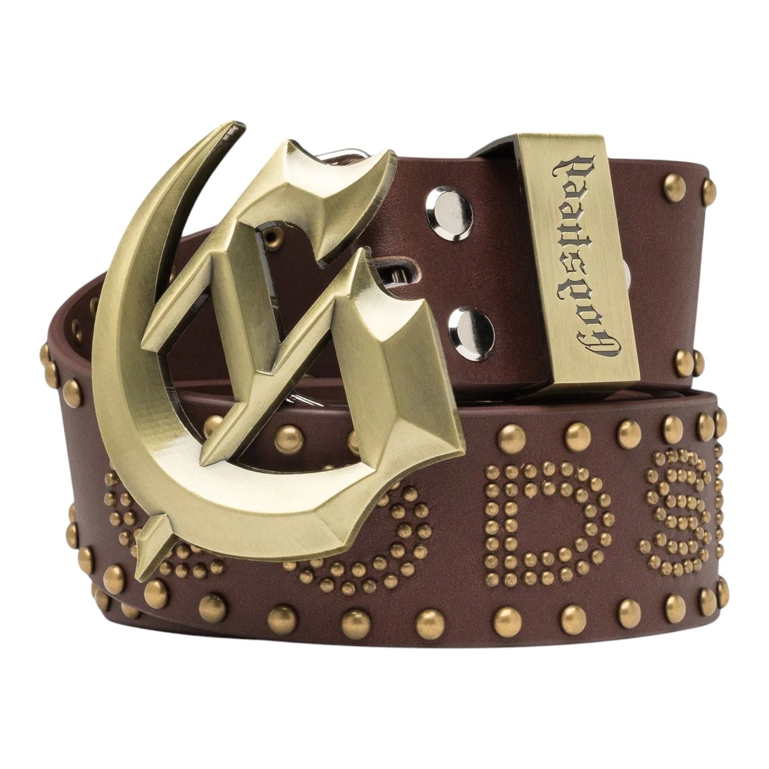 Godspeed Forged GS Studded Belt Brown