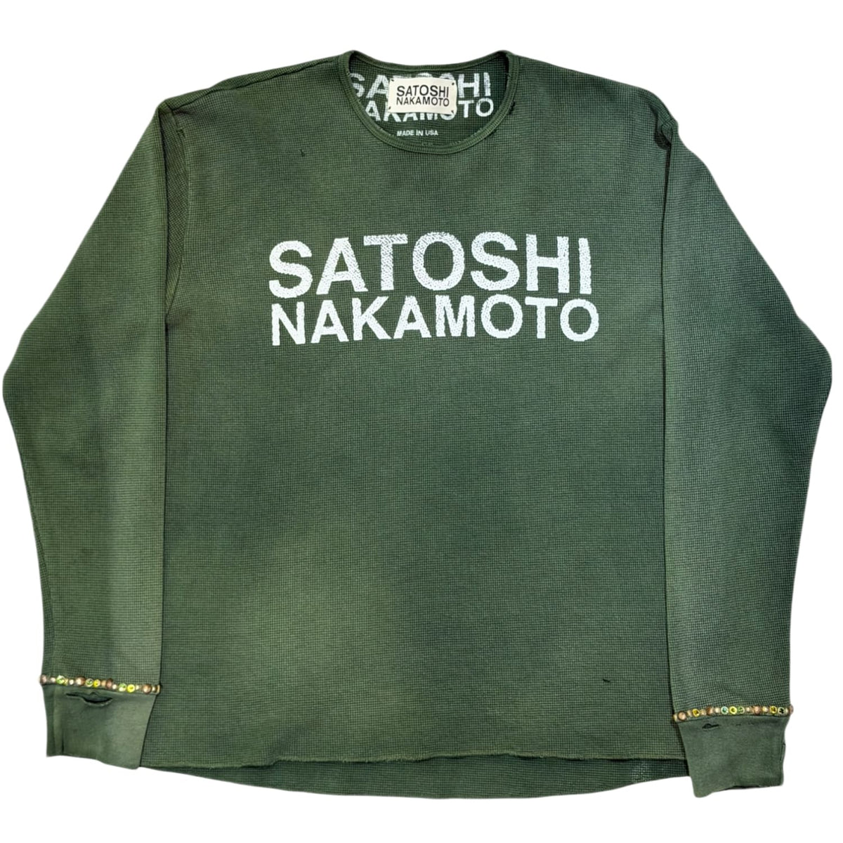 Satoshi Nakamoto Studded Thermal Green