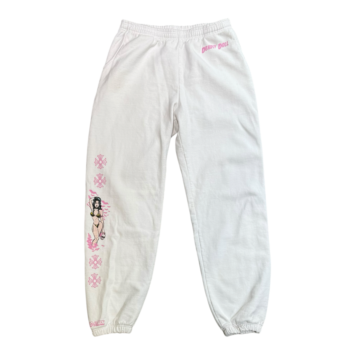 Chrome Hearts Deadly Doll Sweatpants White