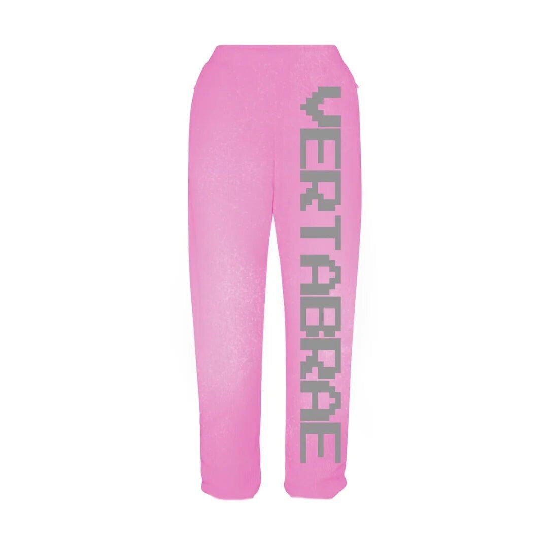Vertabrae Logo Sweatpants Pink Grey