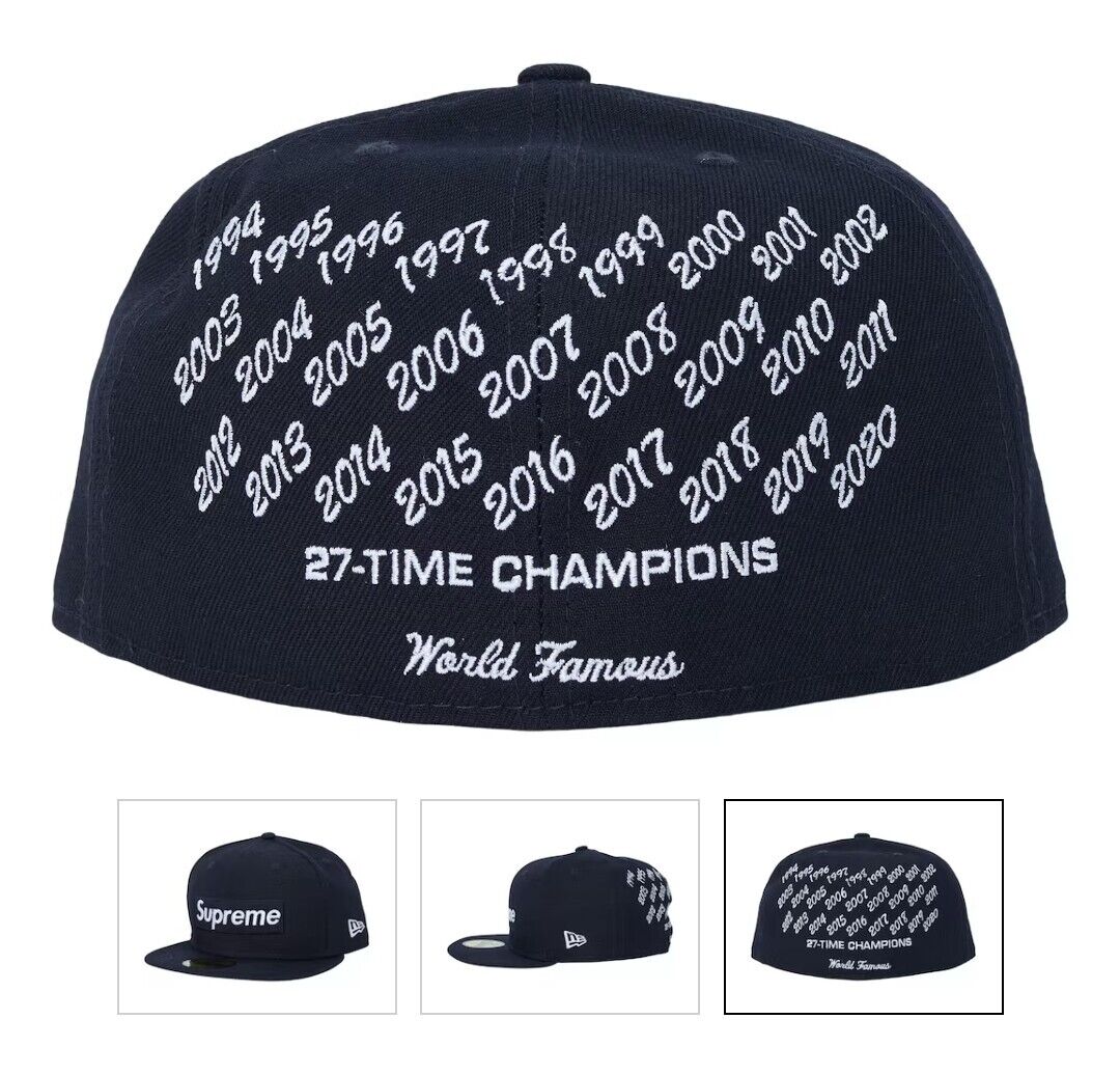 Supreme 27-Time Champions Fitted Hat Navy