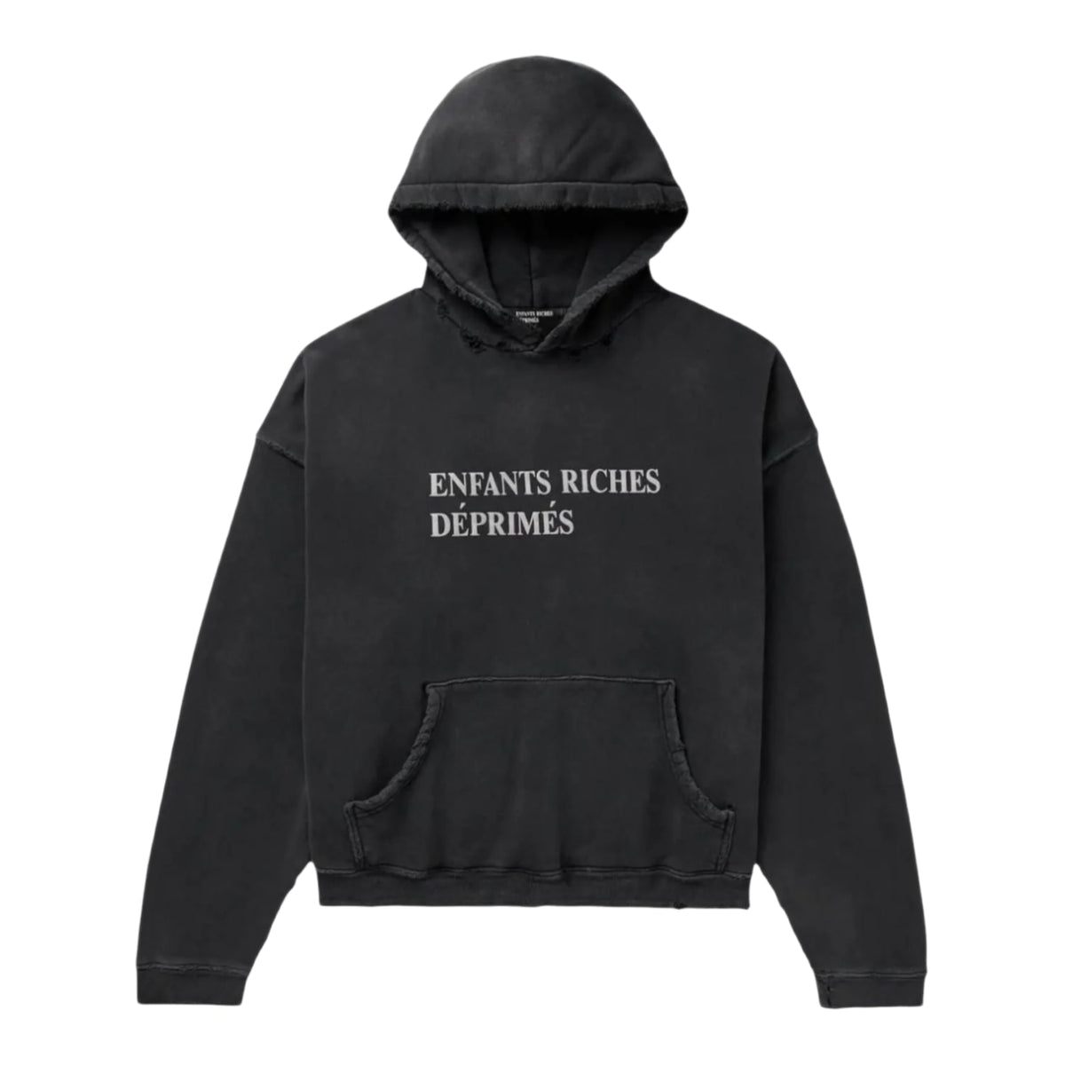 Enfants Riches Déprimés Sun Damaged Classic Logo Hoodie Faded Black/White