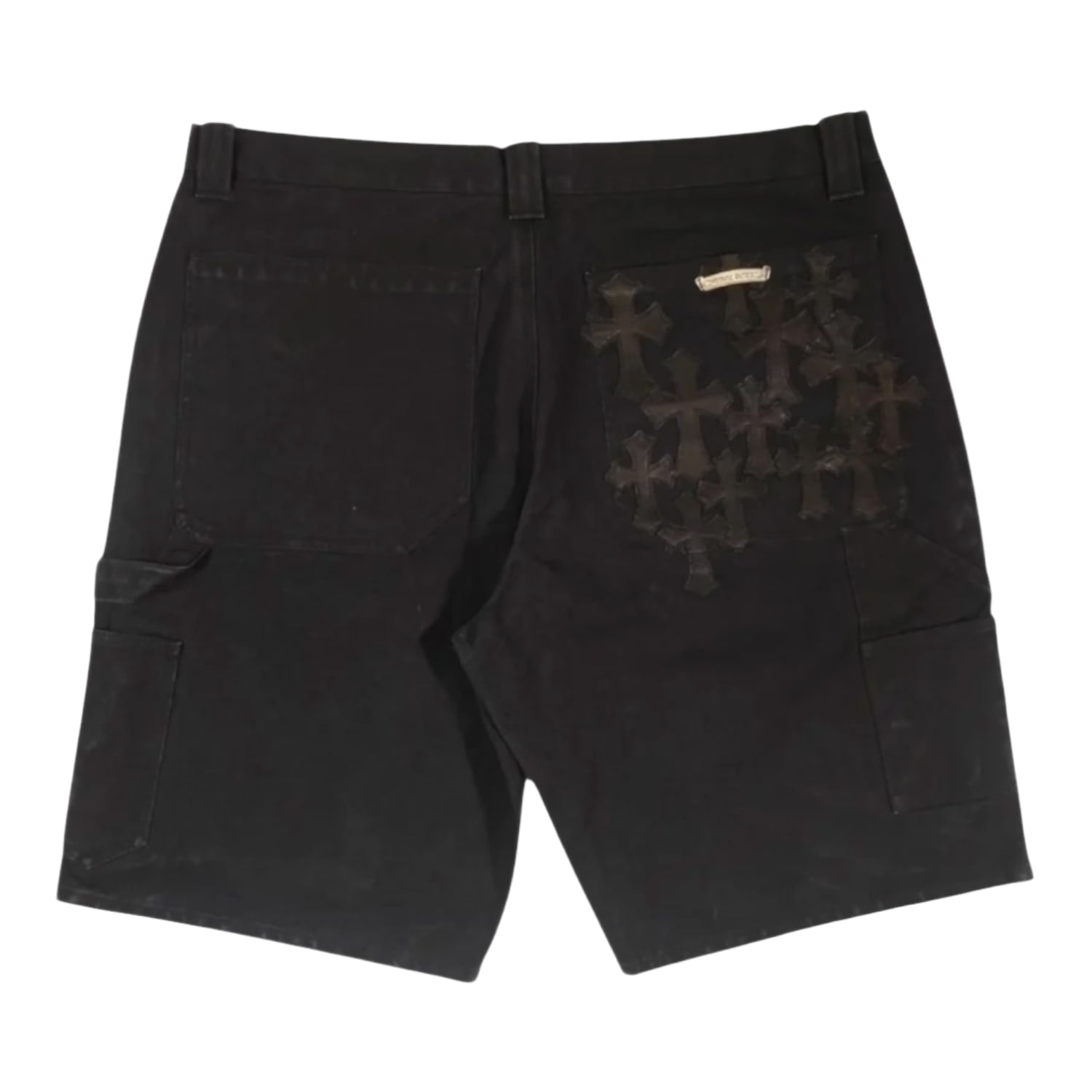 Chrome Hearts Double Knee Cross Patch Shorts Black