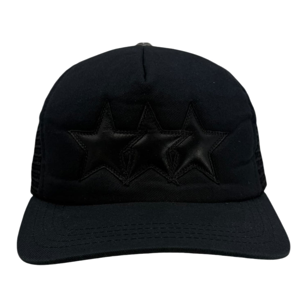Chrome Hearts 3 Star Trucker Hat Black