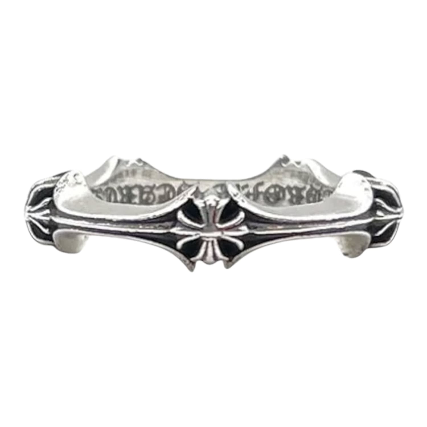 Chrome Hearts Silver Plus and Bone Ring - US Size 6