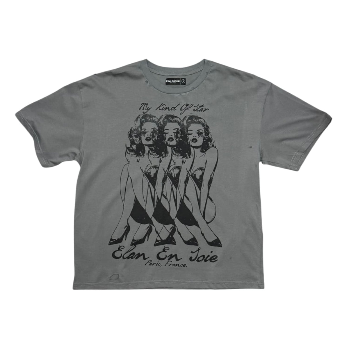 Èlan En Soie My Kind Of Star Grey T-Shirt