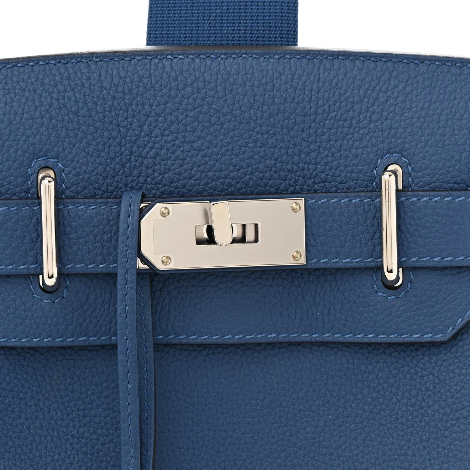 Hermes Togo Hac A Dos PM Calfskin Backpack Blue