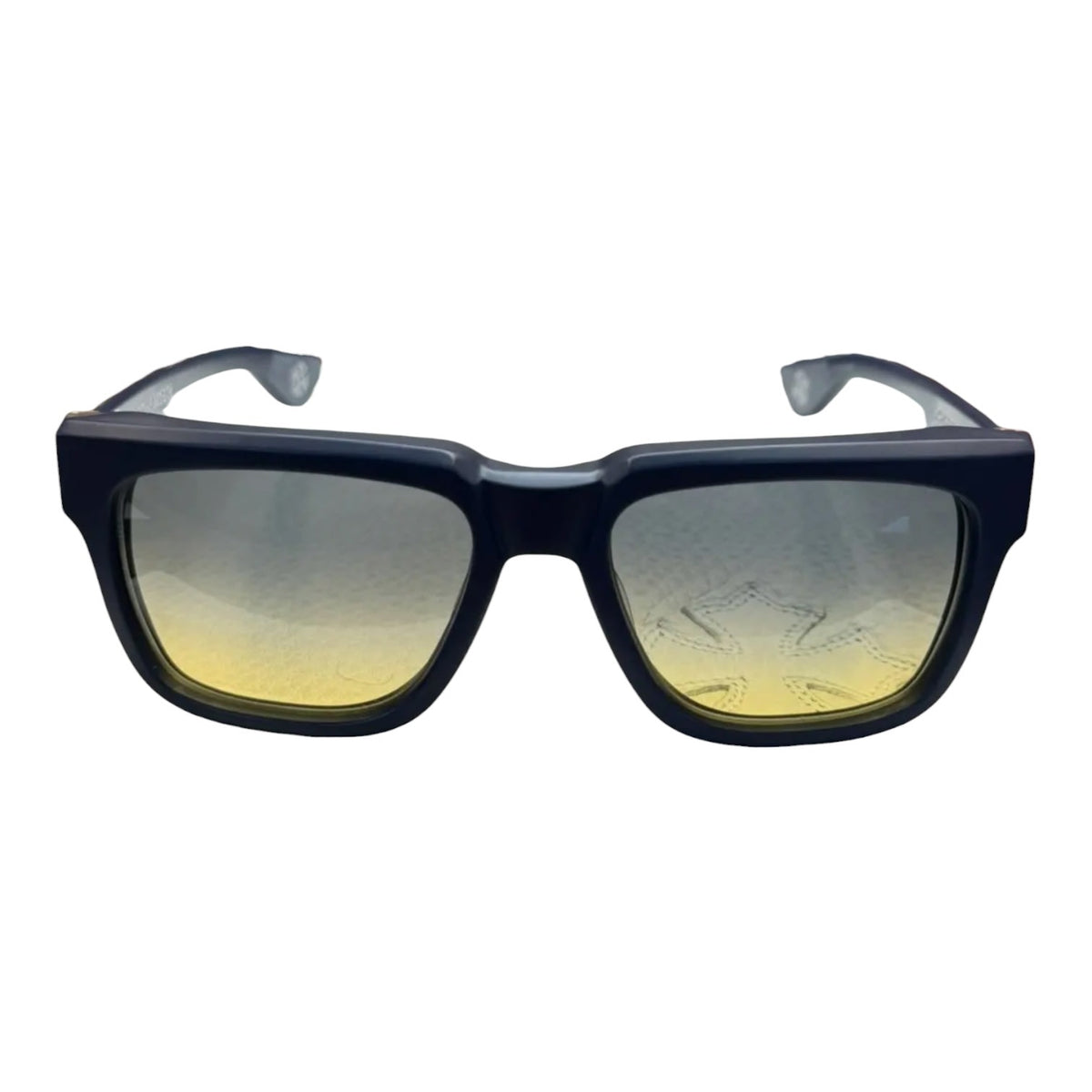 Chrome Hearts Box Officer Matte Peacock Blue/Silver Sunglasses