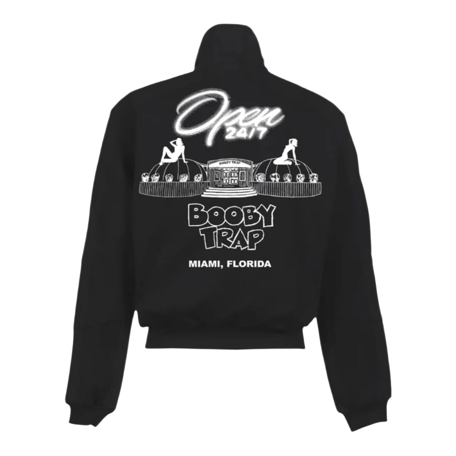 Triple Sevens x Booby Trap Nylon Zip Up Black