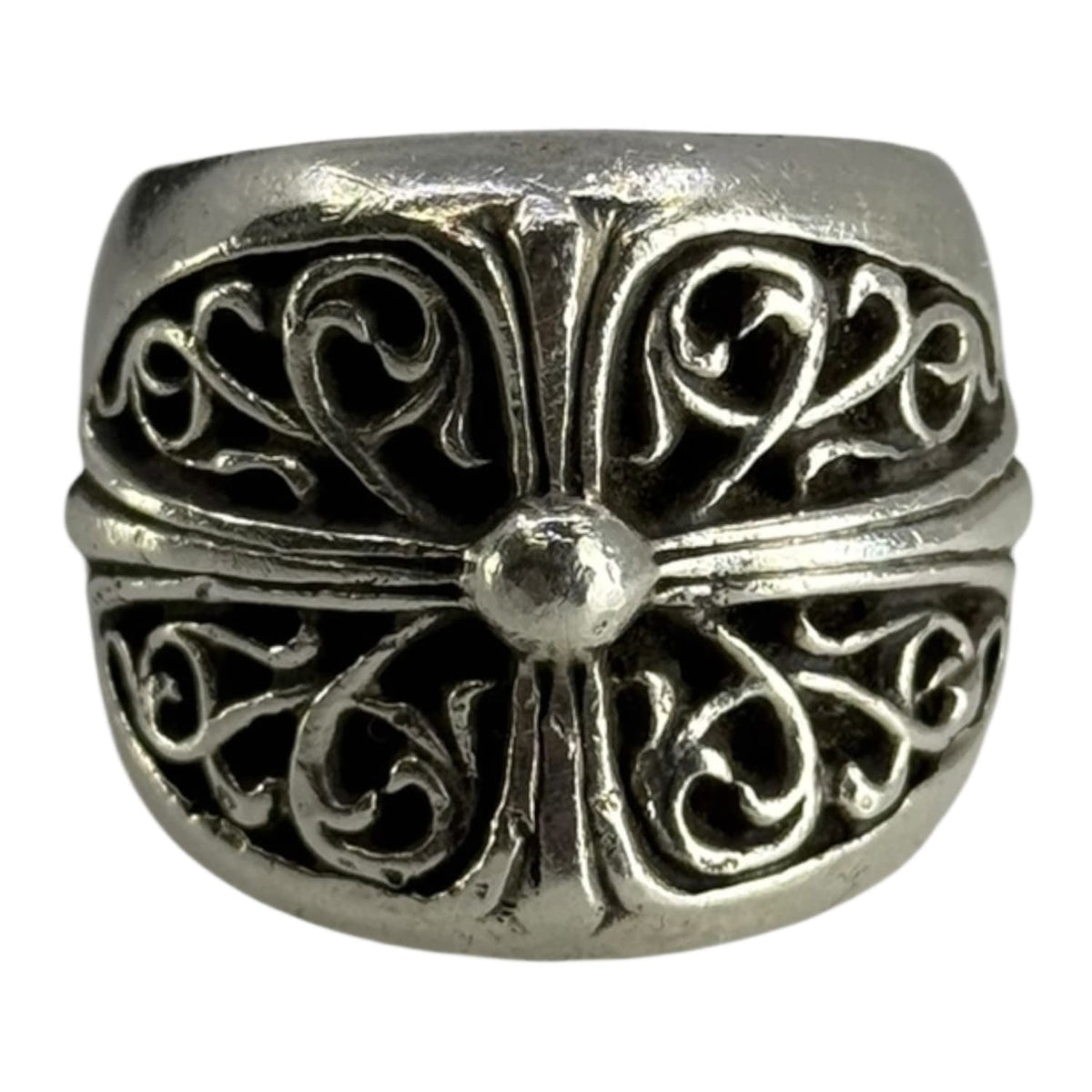 Chrome Hearts Silver Classic Oval Ring - US Size 10.5