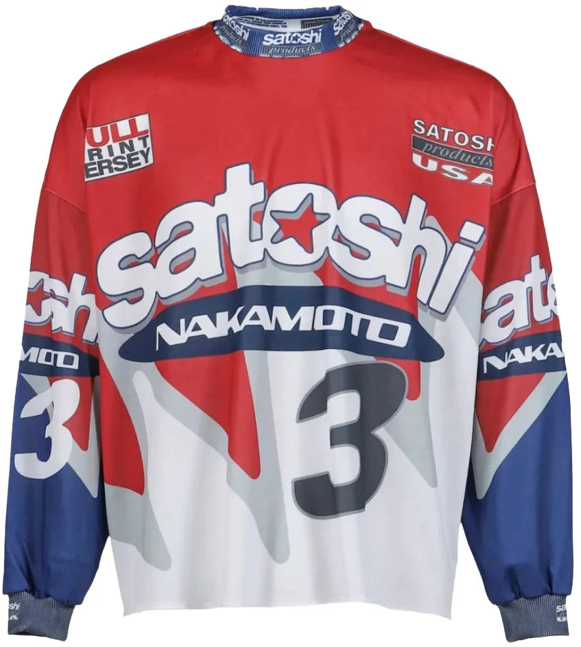 Satoshi Nakamoto Speedway L/S Jersey Red