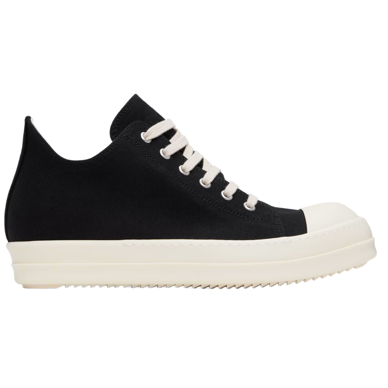 Rick Owens Drkshdw Ramone Canvas Low Black Milk
