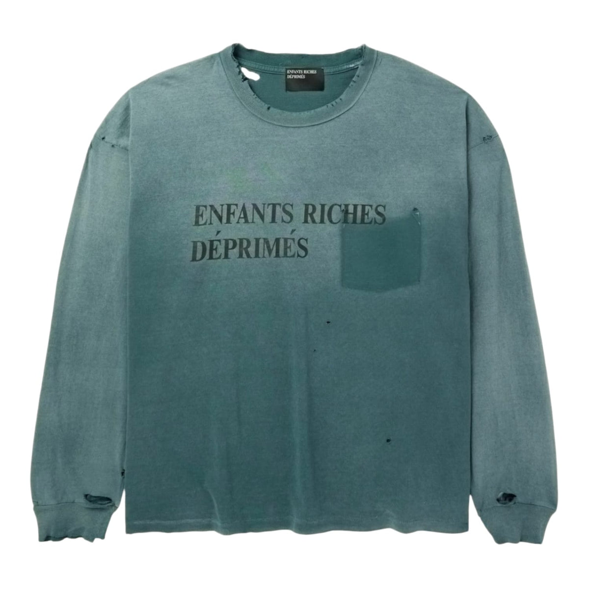Enfants Riches Déprimés Classic Logo Long-Sleeve T-Shirt Stained Blue