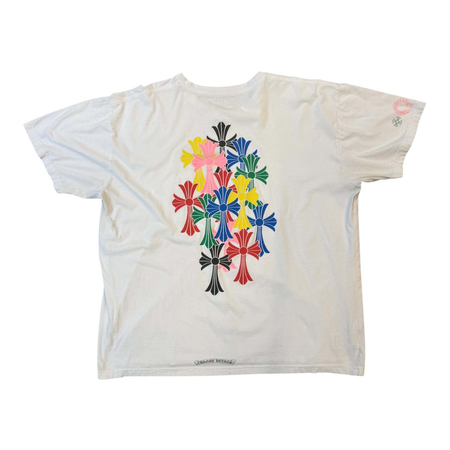 Chrome Hearts Multi Color Cross Cemetery T-shirt White
