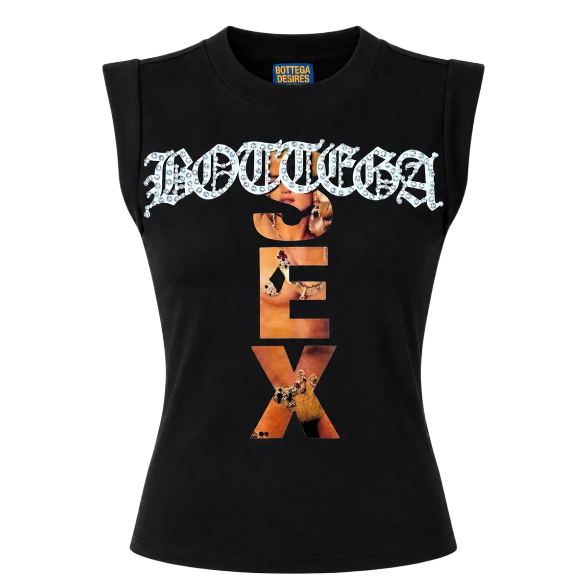 Bottega Desires Women's Madonna Sleeveless T-Shirt Black