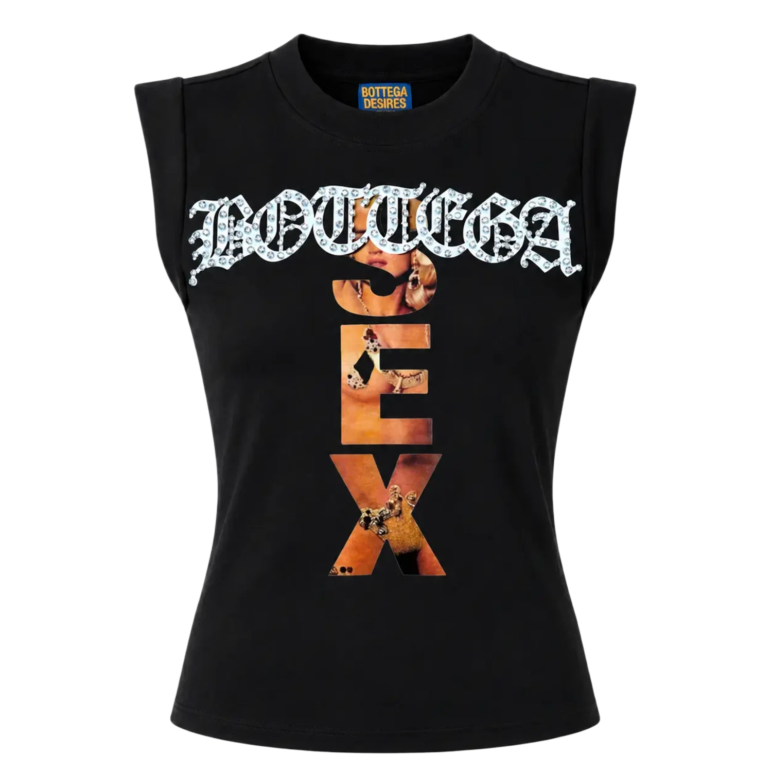 Bottega Desires Women's Madonna Sleeveless T-Shirt Black