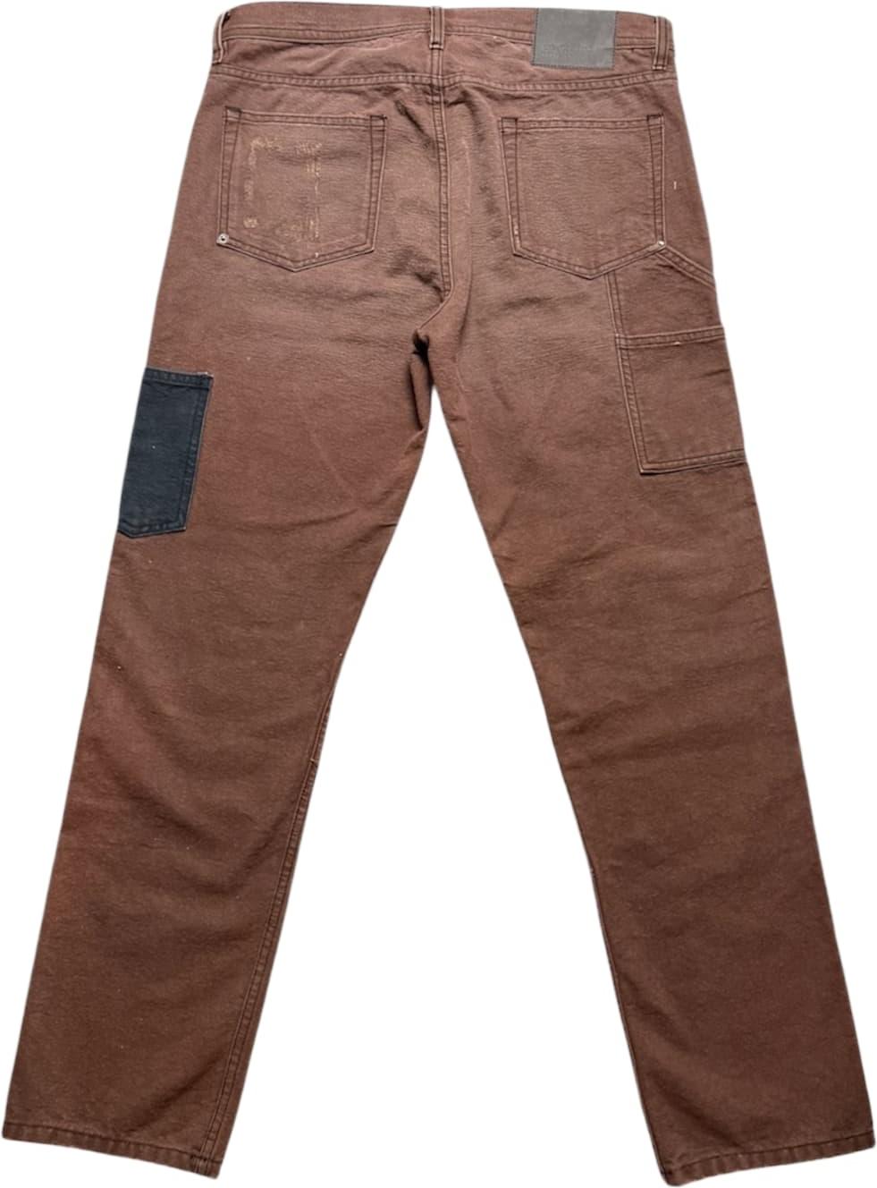 Enfant Riches Deprimes Slim Fit Distressed Panelled Jeans Brown