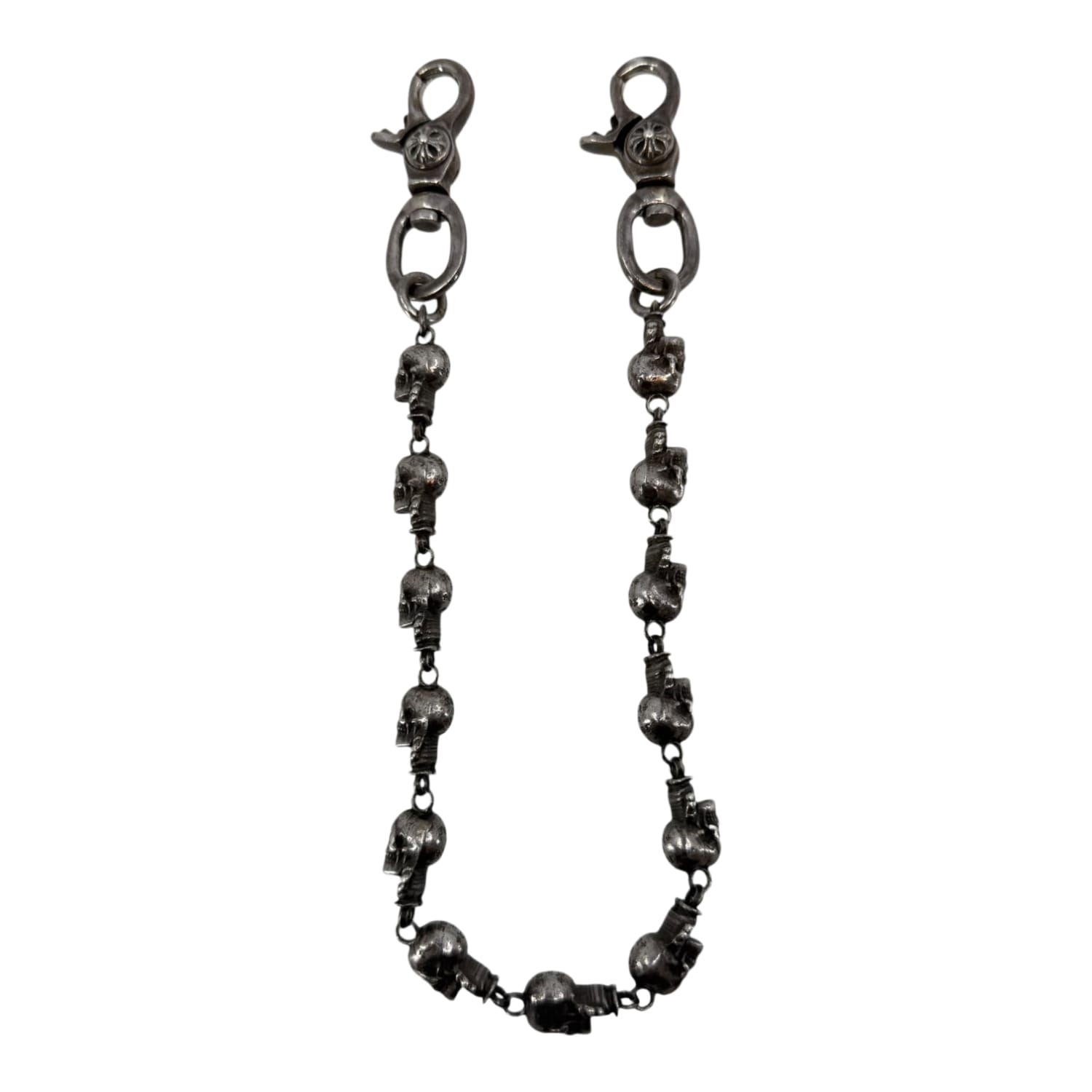 Chrome Hearts Silver Foti Skull Wallet Chain