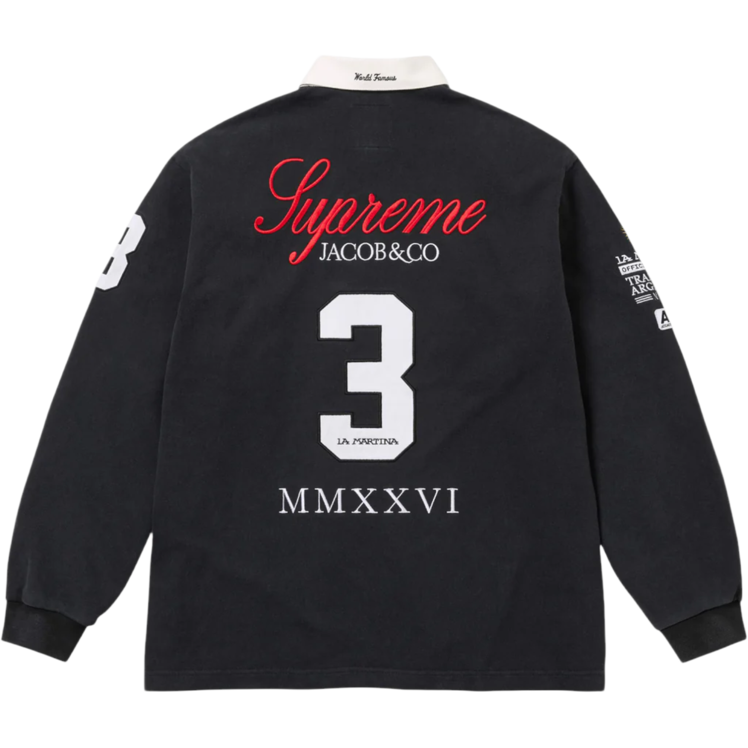 Supreme La Martina Rugby Shirt Black