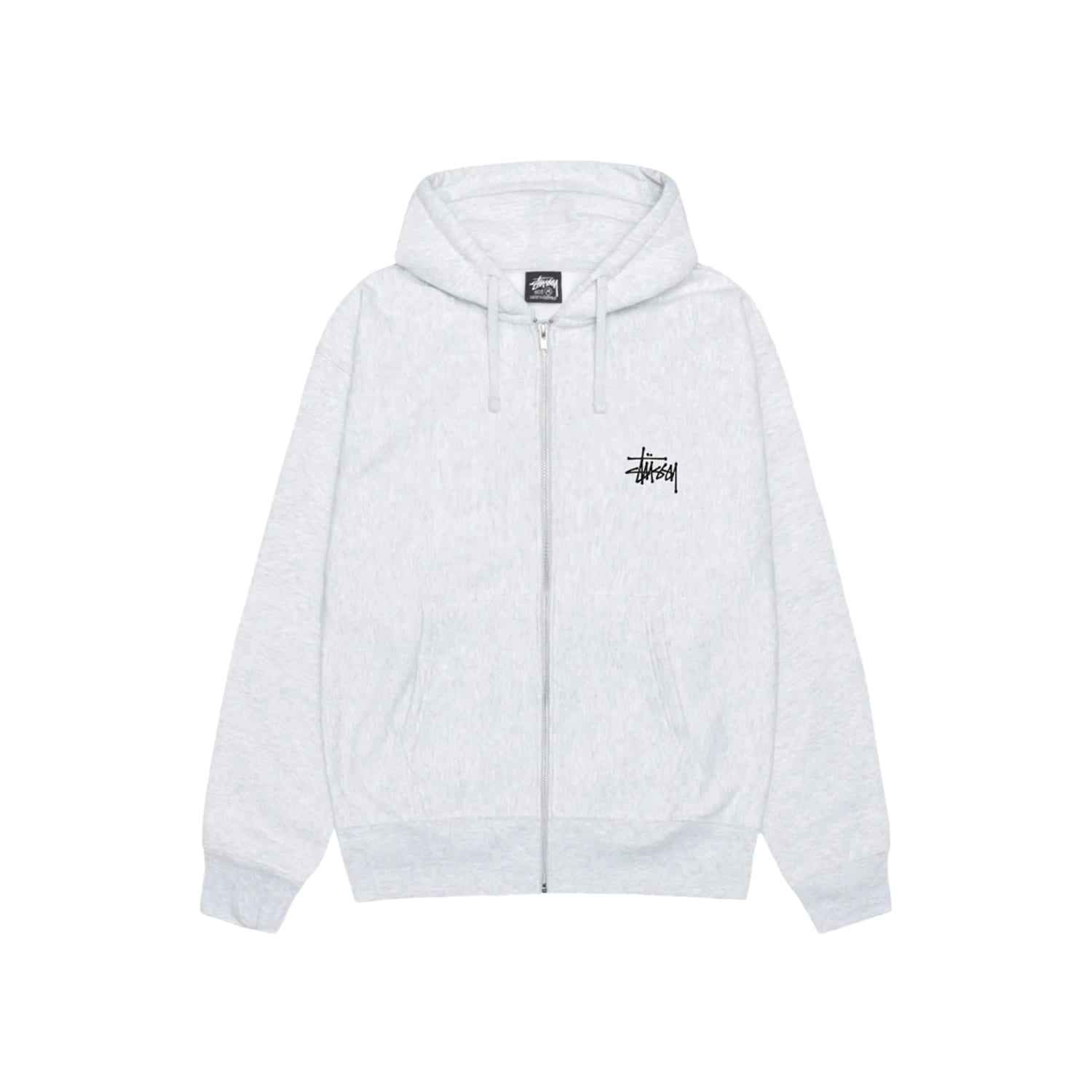 Stussy Basic Stussy Zip Hoodie Ash Heather