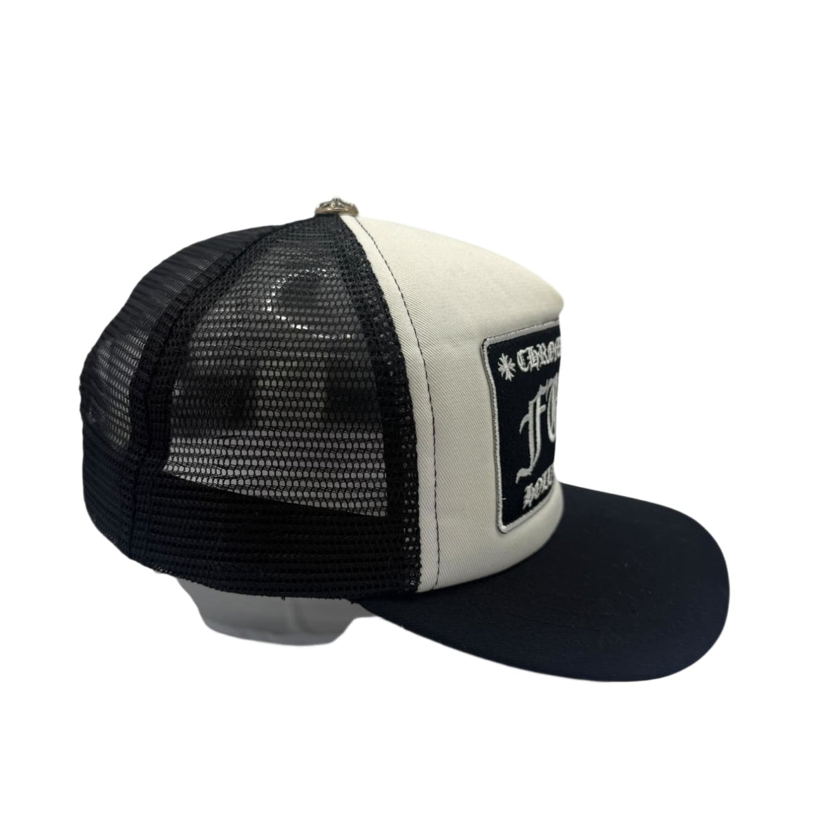 Chrome Hearts FUCK Hollywood Trucker Hat Black/White