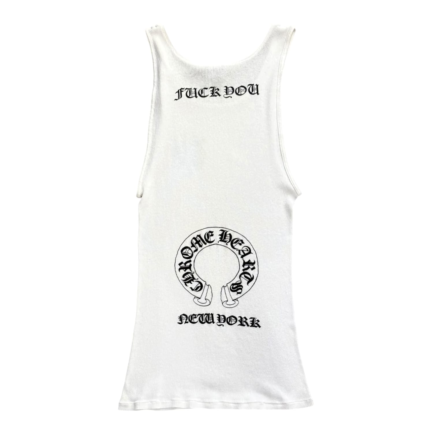 Chrome Hearts Vintage New York Exclusive Fuck You Tank Top White