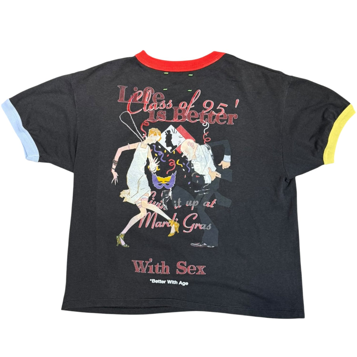 Better With Age Knoxville Ringer Sex 1995 T-Shirt Black