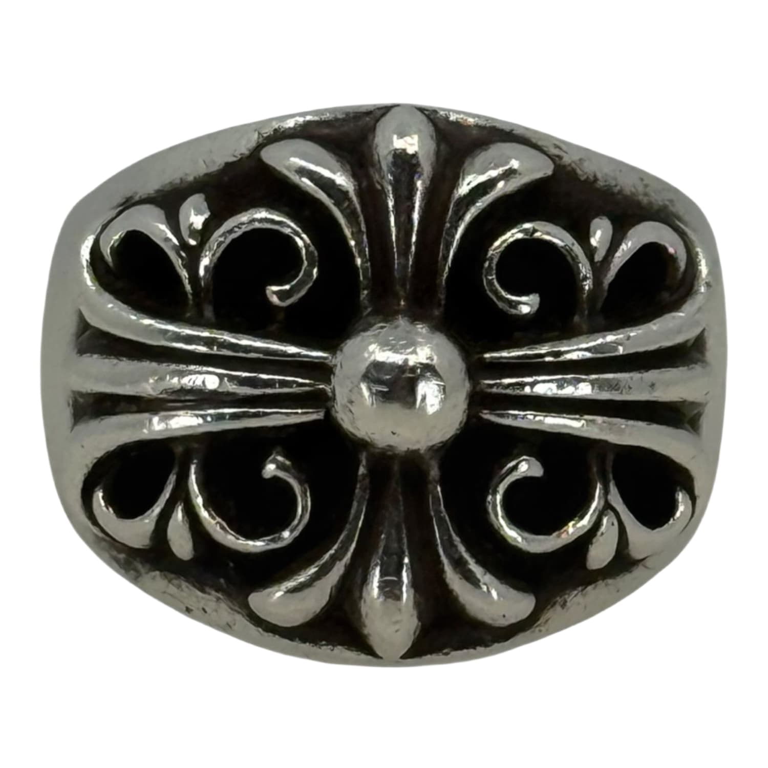 Chrome Hearts Silver Keeper Oval Ring - US Size 12