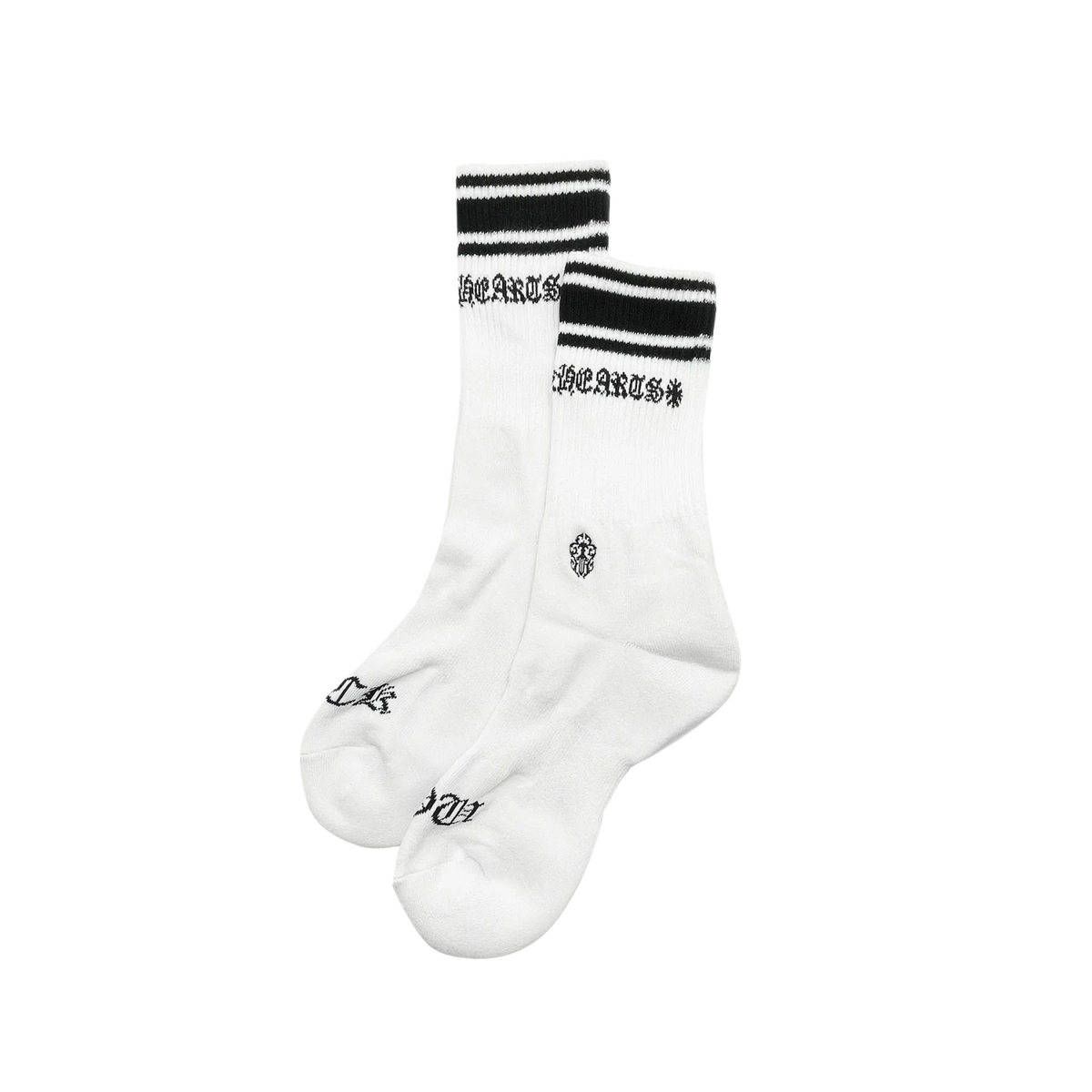 Chrome Hearts Striped Sport Socks White/Black