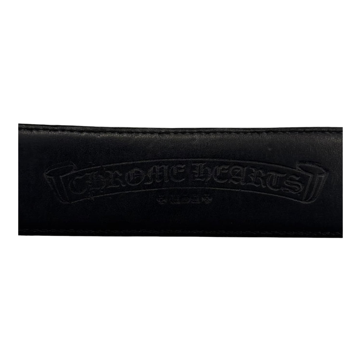 Chrome Hearts Black Leather Belt Strap - Size 34