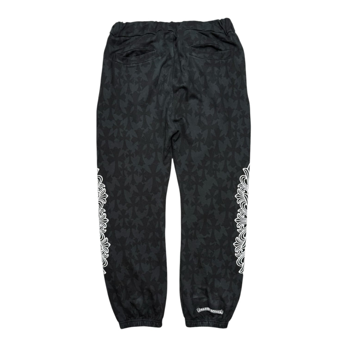 Chrome Hearts Black Monogram Cross Horseshoe Sweatpants