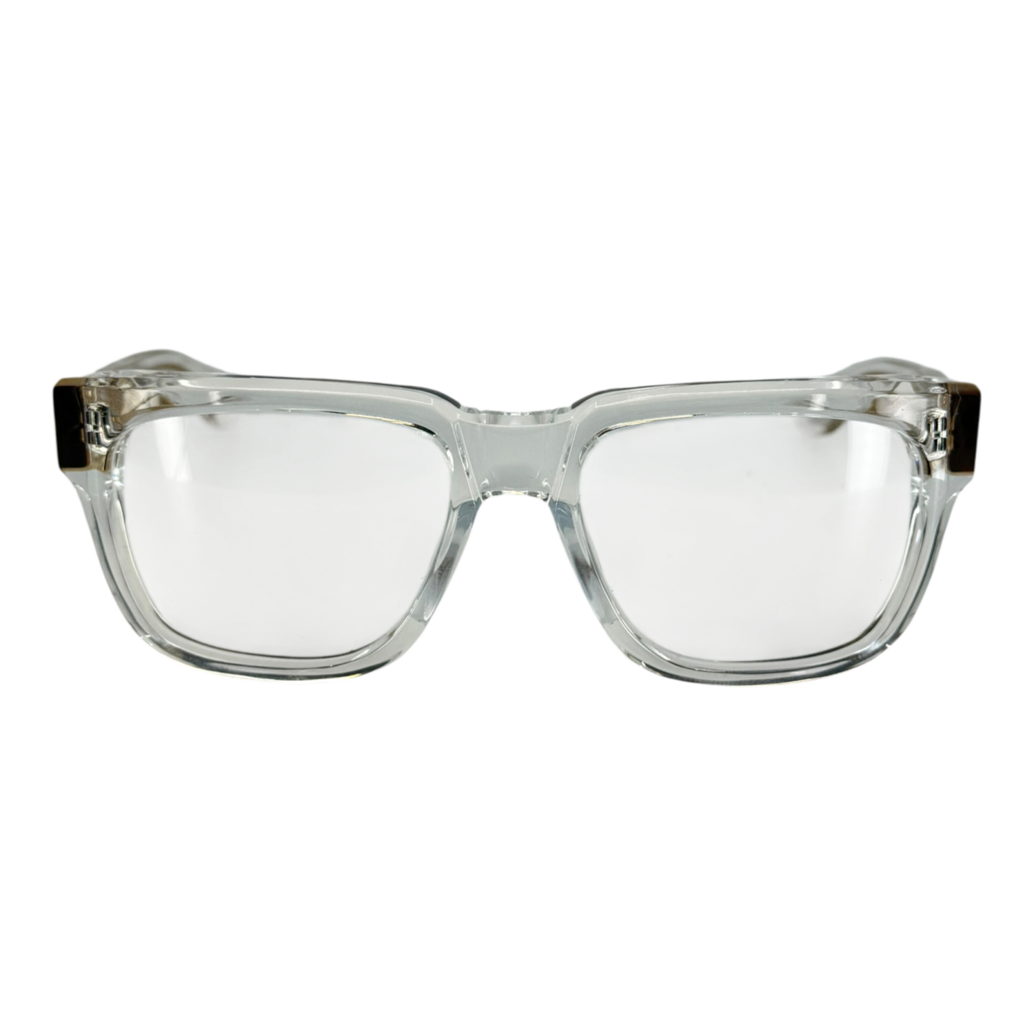 Chrome Hearts Box Officer Crystal/18k Gold Plated Glasses