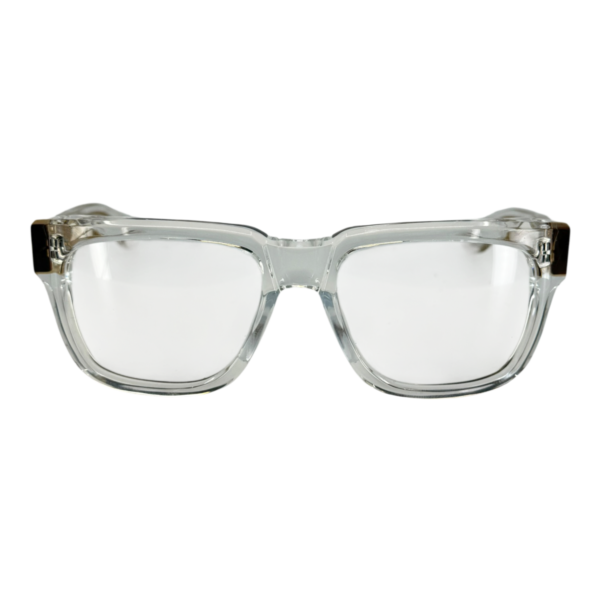 Chrome Hearts Box Officer Crystal/18k Gold Plated Glasses