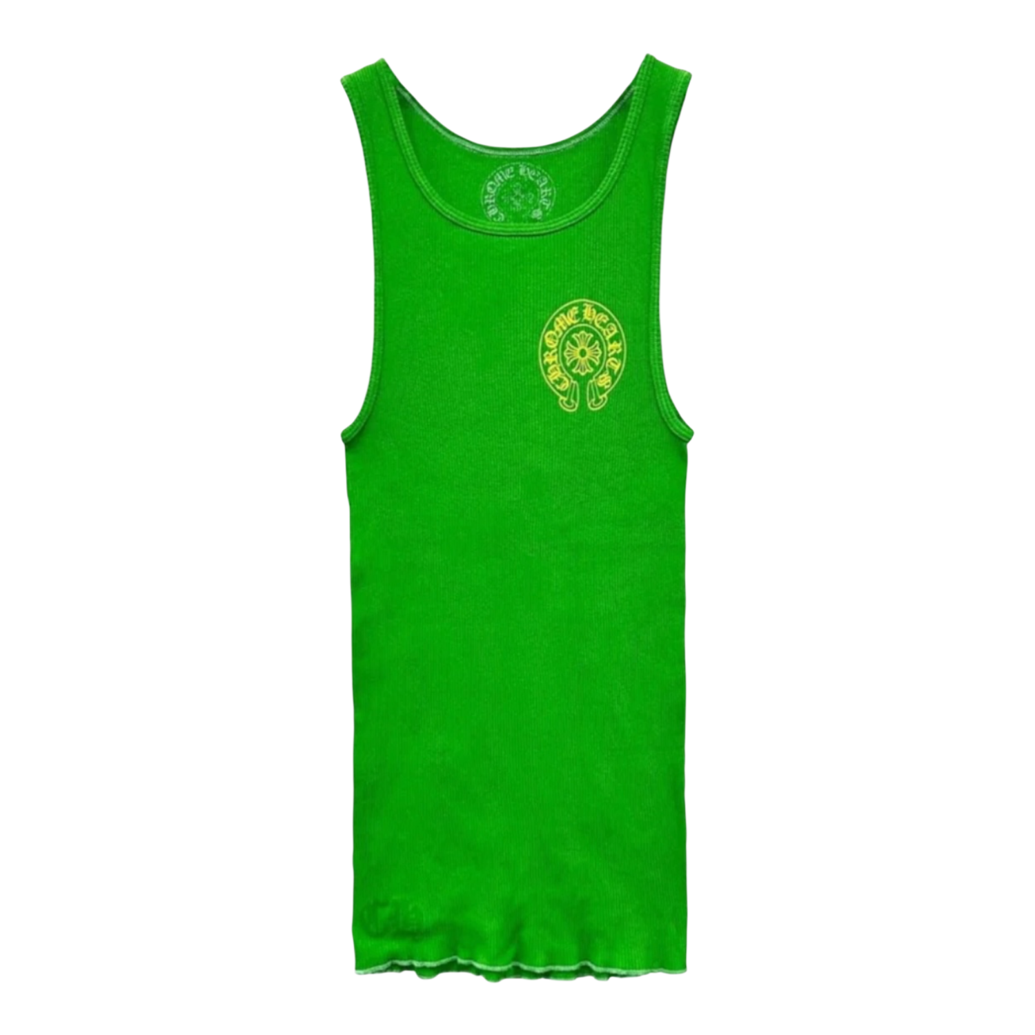 Chrome Hearts Horseshoe Rib Tank Top Green Yellow