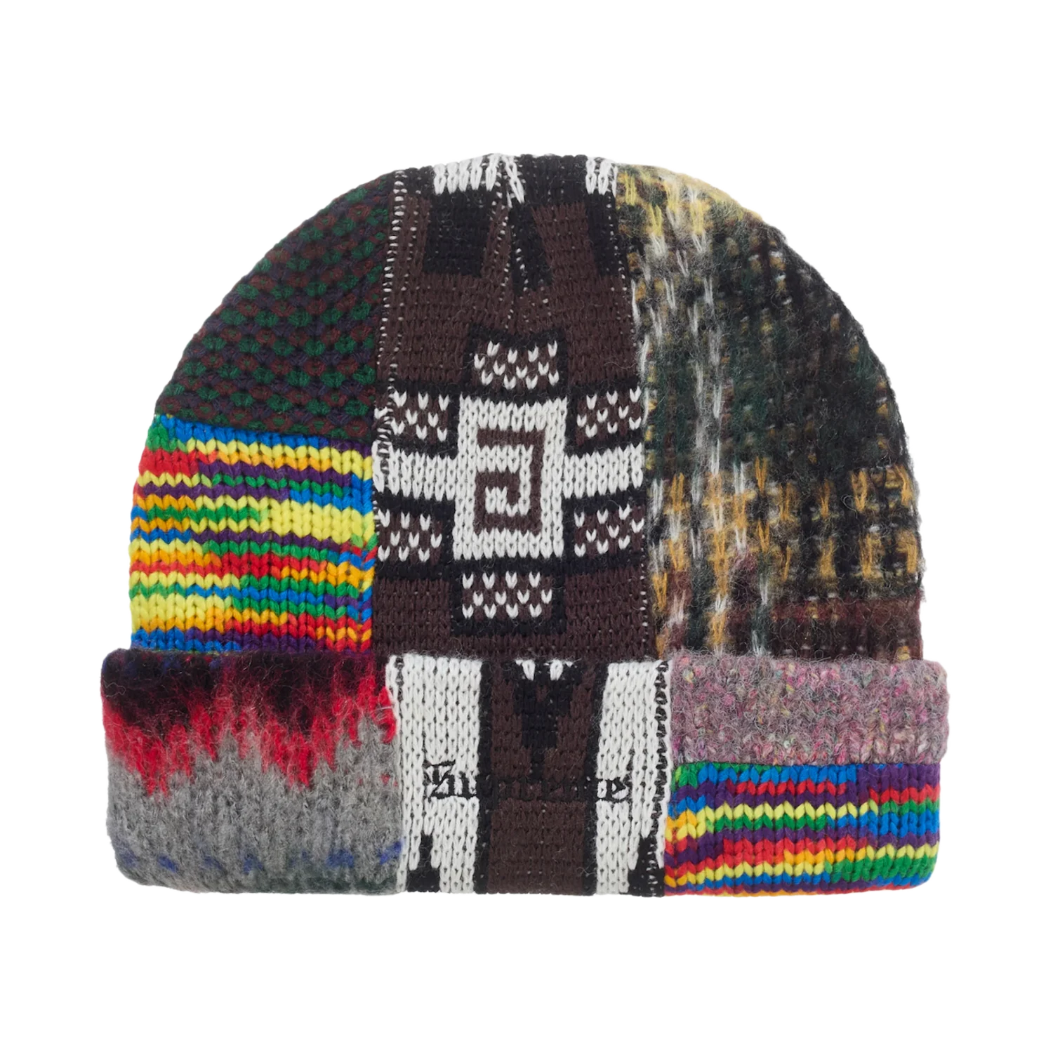 Supreme Patchwork Beanie Brown