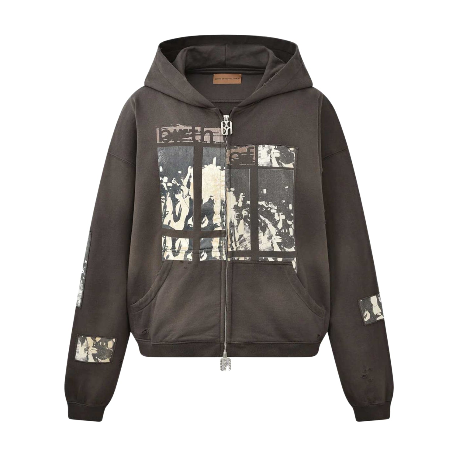 Birth Of Royal Child Flashlight Zip Up Hoodie Black