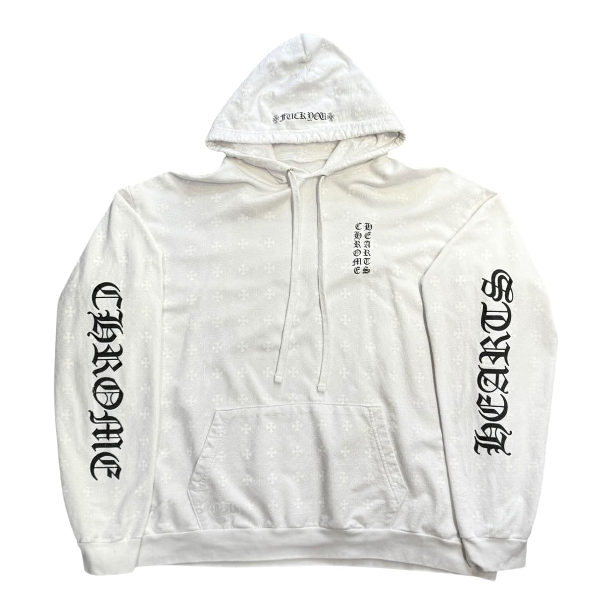 Chrome Hearts Plus Cross Horseshoe Hoodie White