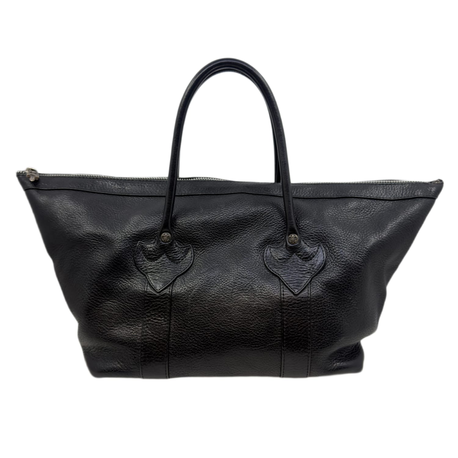 Chrome Hearts Fleur De Lis Leather Medicine Bag Black