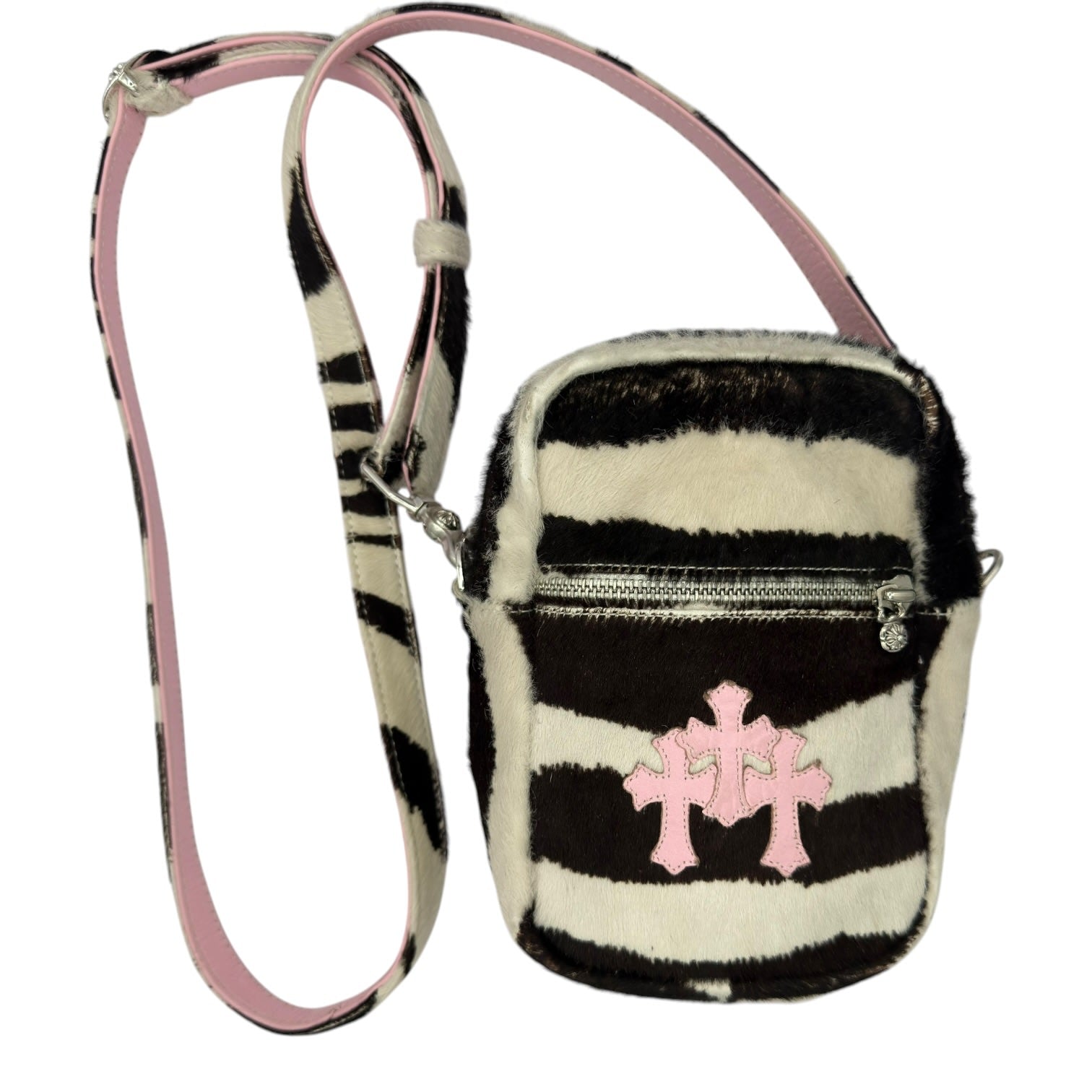 Chrome Hearts Zebra Phone Pouch Mini Bag Pink