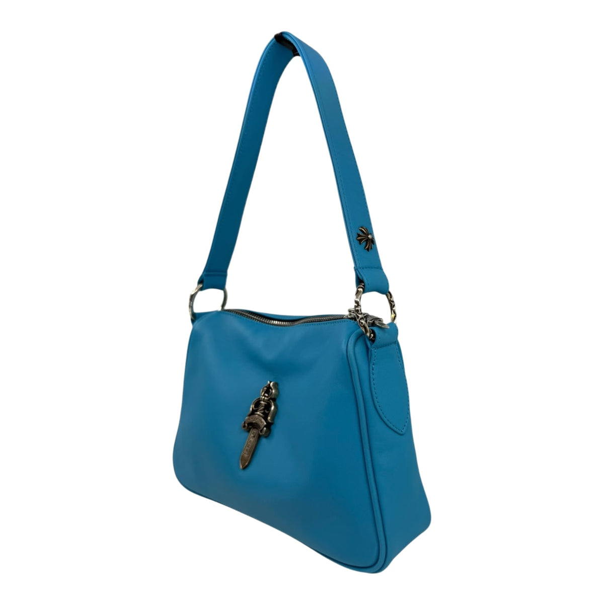 Chrome Hearts Silver Dagger Baby Blue Chicken Nugget Calfskin Leather Bag