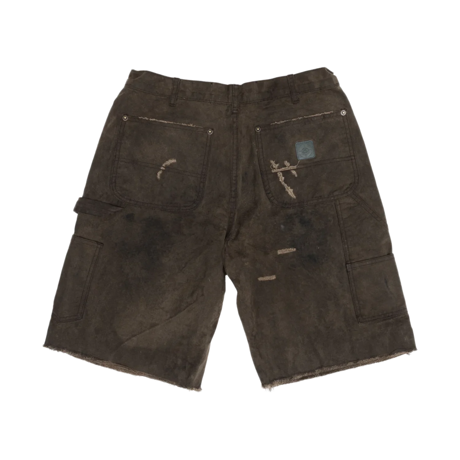 Paly Hollywood Sinned 4 Nothing Waxed Canvas Double Knee Shorts Brown