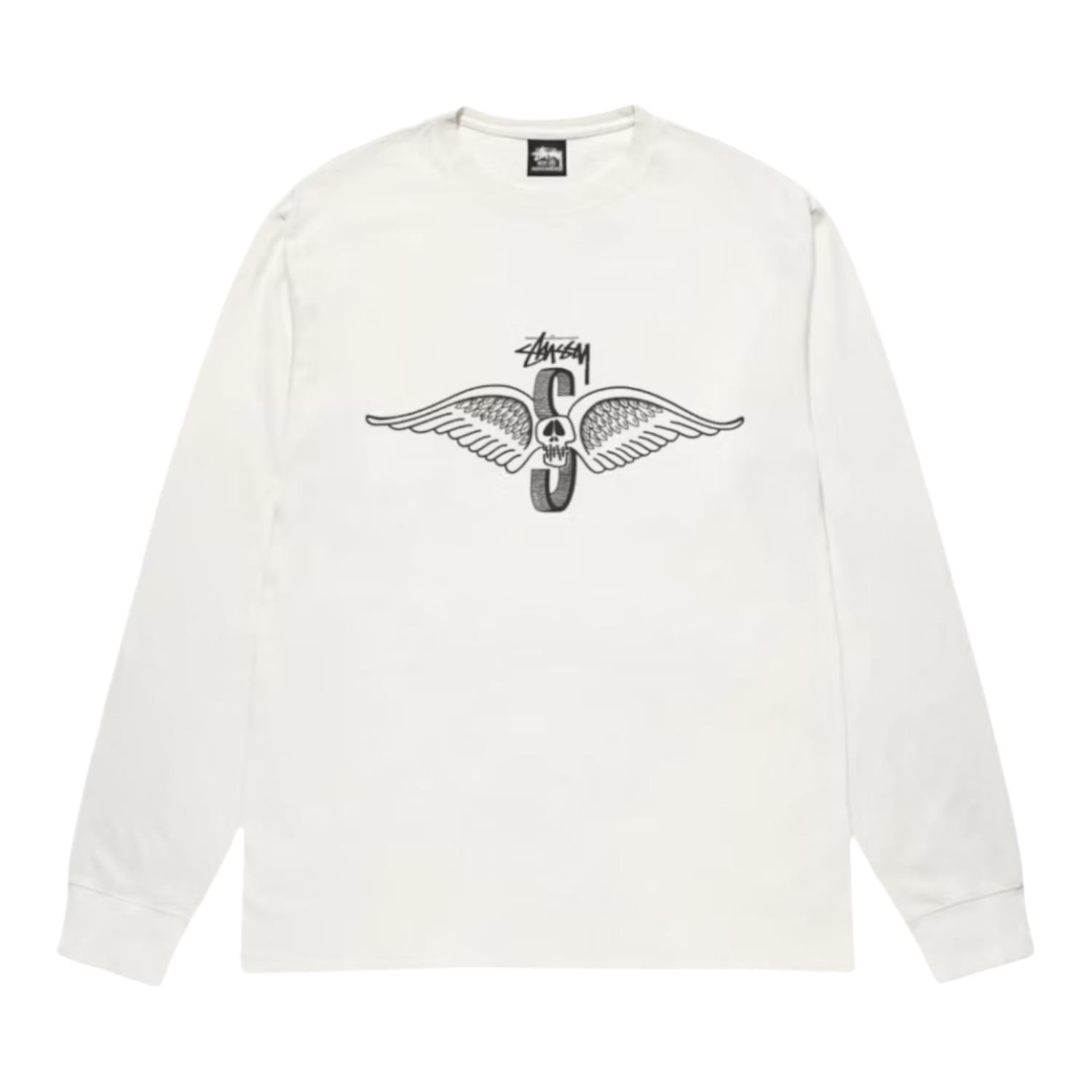 Stussy Skull Wings L/S Pigment Dyed Tee Natural