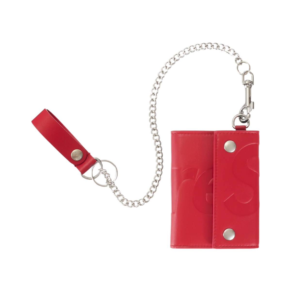 Supreme Leather Chain Wallet (SS26) Red